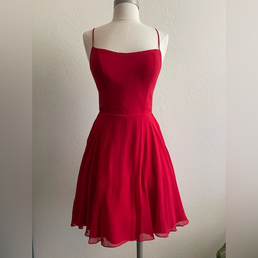 City Studio Strappy Red Dress